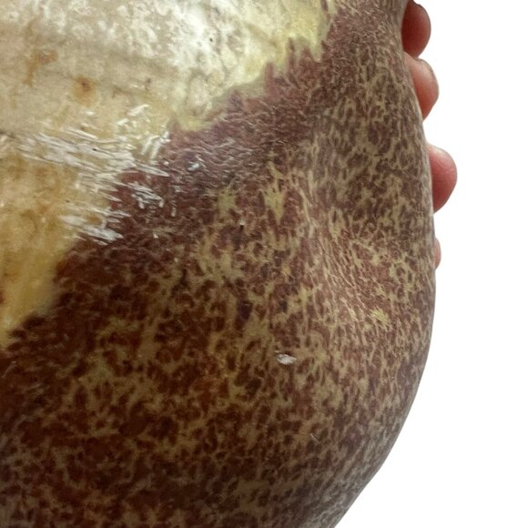 Vintage Wishon Harrell Studio Pottery Vase Yellow & Brown Abstract Design - Picture 7 of 12